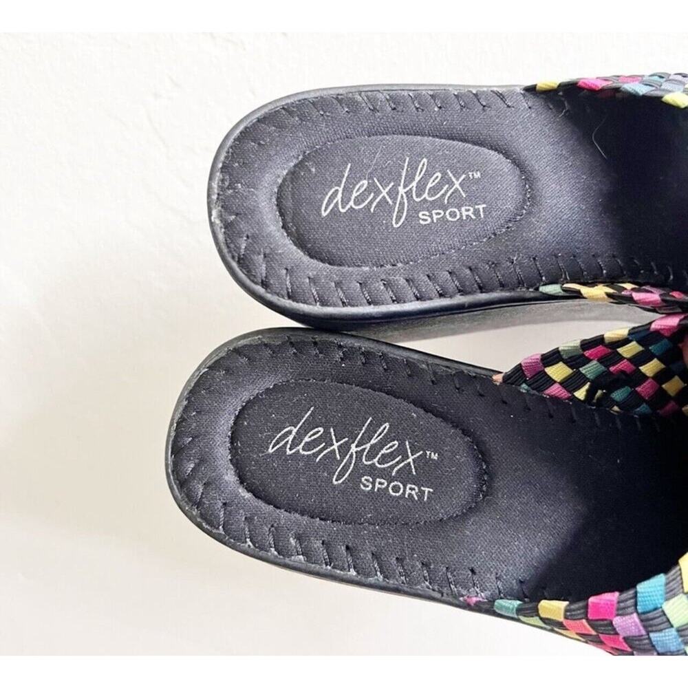 Dex Flex Sport Fiesta Wedge Slide Sandal Size 8 Summer Multicolor - Picture 8 of 9
